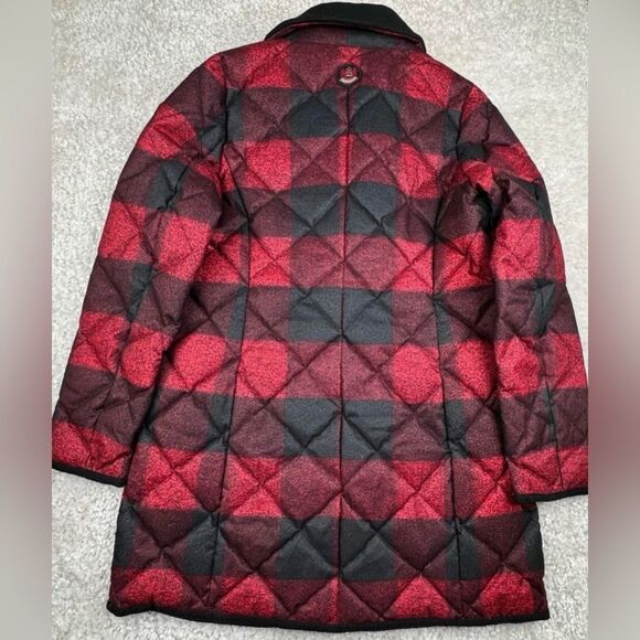 Pendleton Buffalo Check Collared Quilted Mid Length Down Coat EUC! - Picture 5 of 14